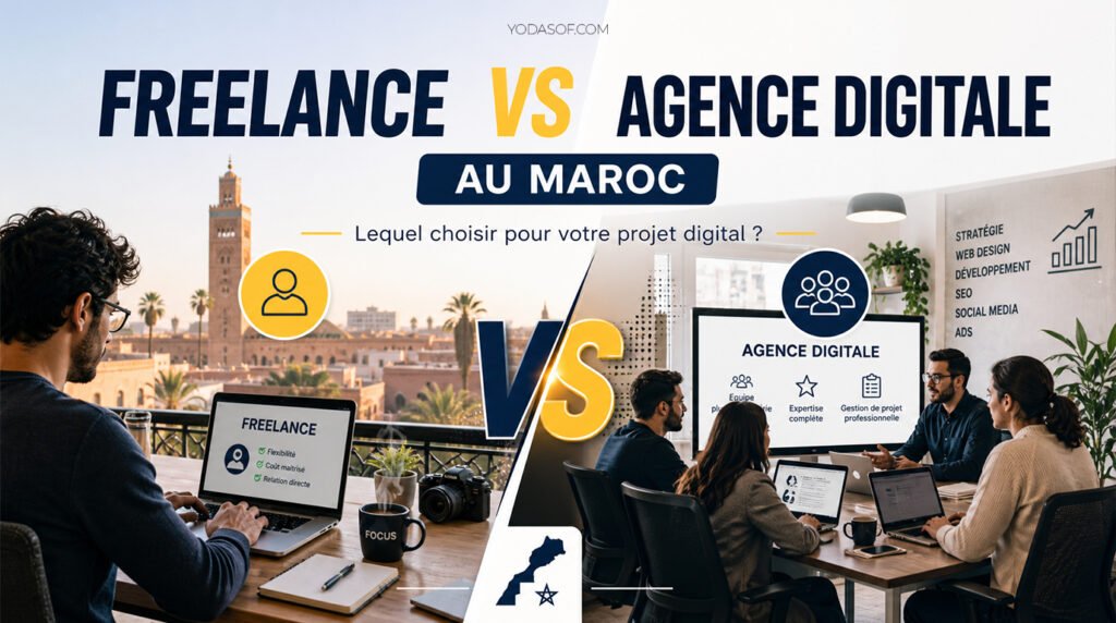 freelance vs agence digitale maroc